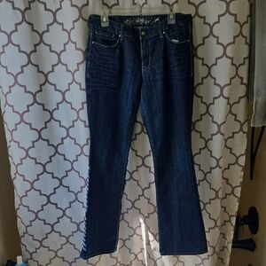 Express Women's Dark Indigo Boot-Cut Jeans